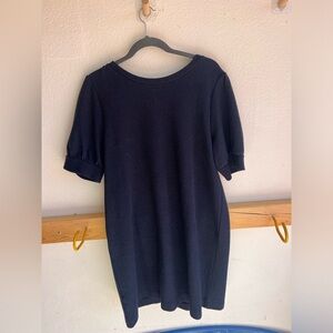 LOFT Navy Textured Dress